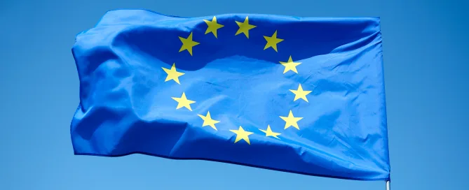 Imagem de european-union-flag-blue-background-sc